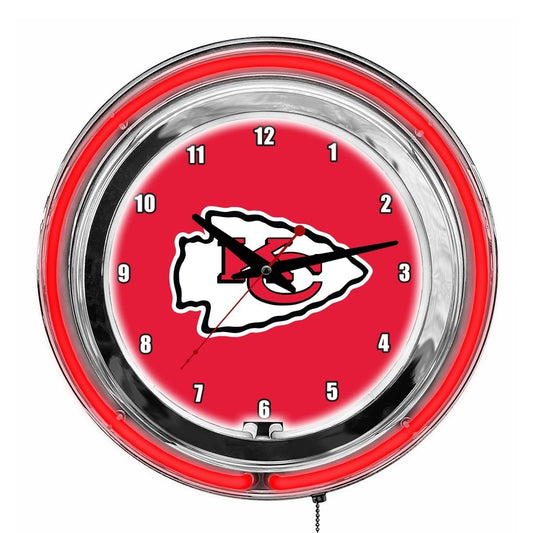 Kansas City Chiefs 14 inch Neon Clock