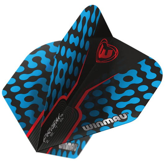Winmau Zeta Standard Black, Blue, & Red Prism Dart Flights
