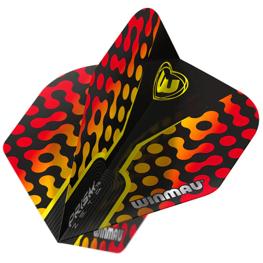 Winmau Black, Yellow & Red Prism Zeta Standard Flight