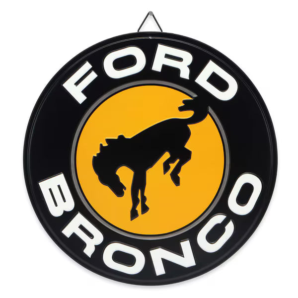 Ford Bronco Logo Round Tin Sign