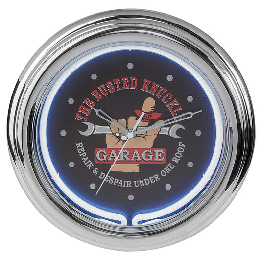 Ace Branded Products Busted Knuckle Garage Neon Clock