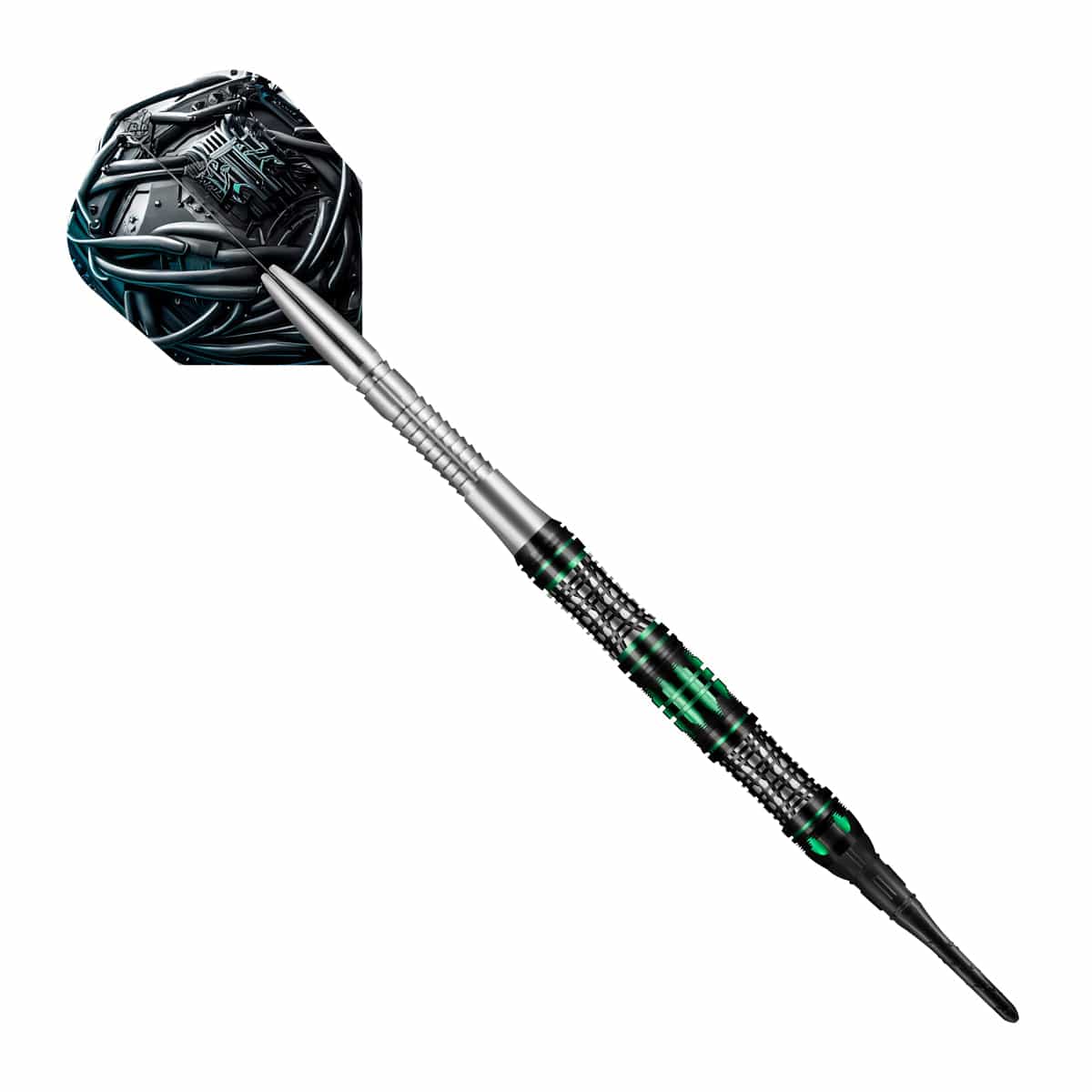 Shot Darts AI Cyberpunk Soft Tip Dart Set-90% Tungsten Barrels-20gm