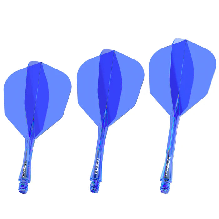 Winmau Fusion #6 Integrated Flight & Shaft Blue Translucent