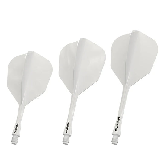 Winmau Fusion Integrated Flight & Shaft #6 Transparent Solid White