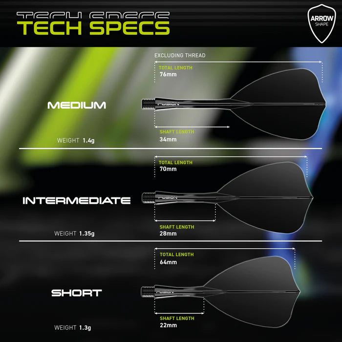 Winmau Fusion Arrow Flight & Shaft Combo Black