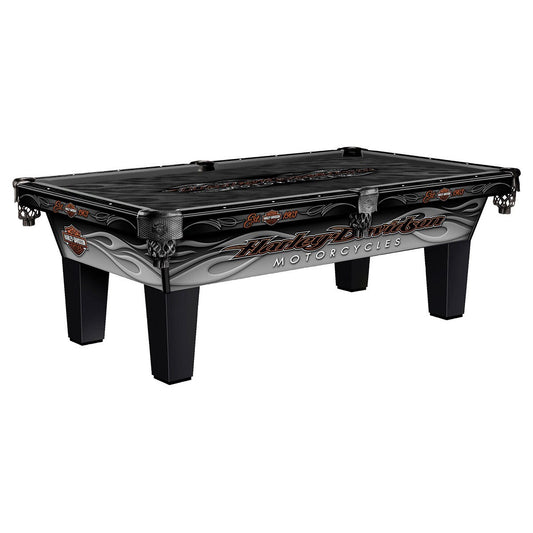Harley Davidson Radical Flames Pool Table 8 Ft