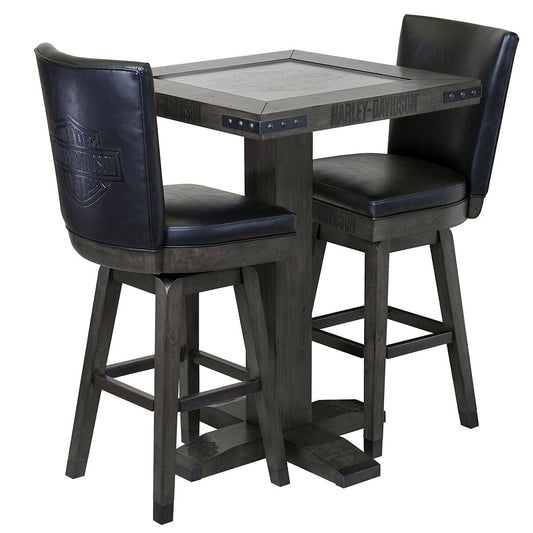 Harley Davidson B&S Square Pub Table & Stool Set