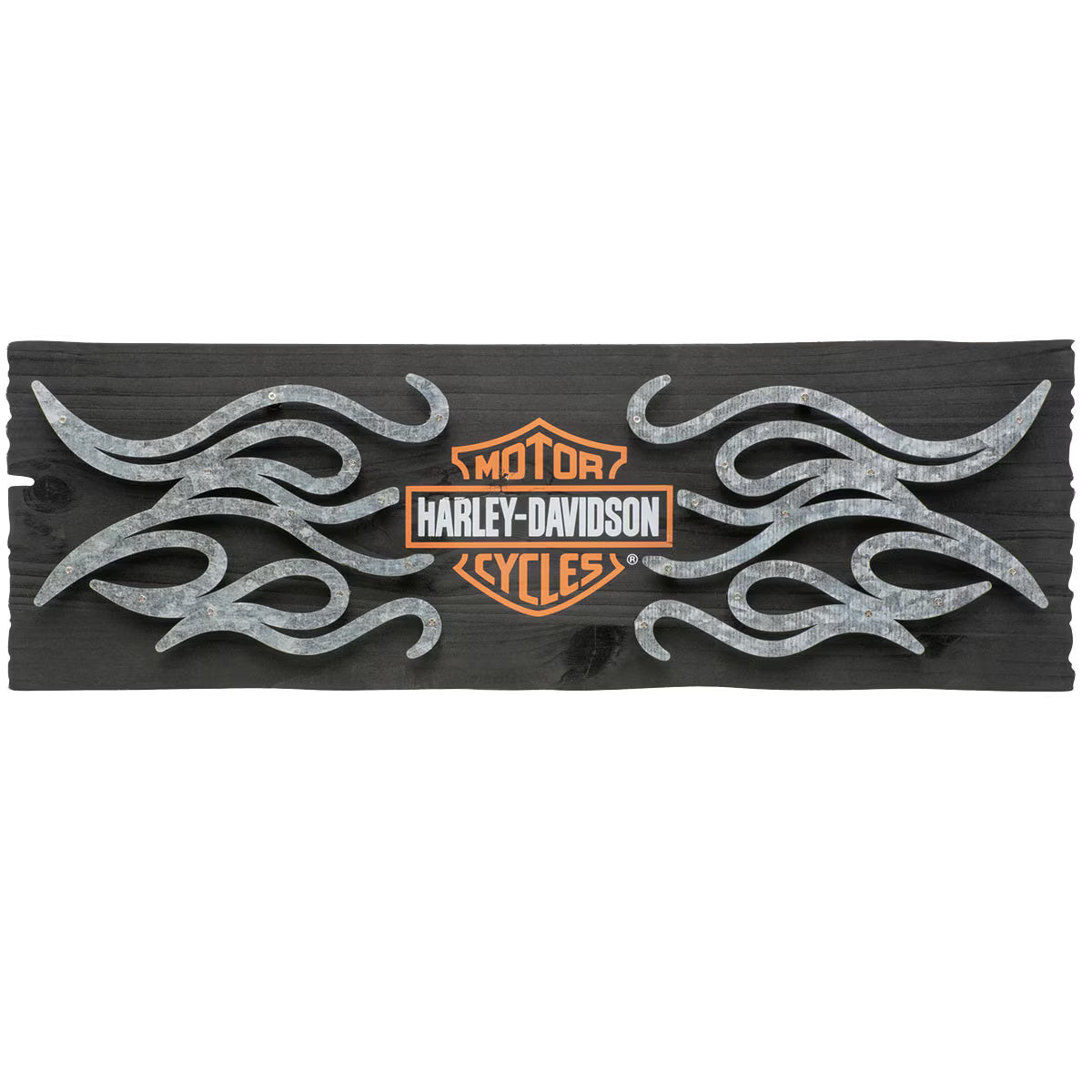 Harley Davidson Bar & Shield Flames Pub Sign