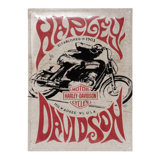 Harley Davidson 1970s Racer Tin Sign