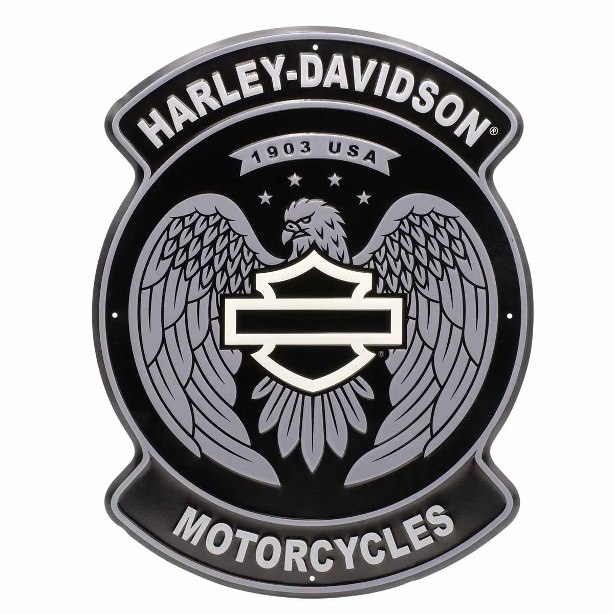 Harley Davidson Open B&S Eagle Metal Sign
