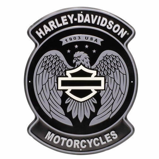 Harley Davidson Open B&S Eagle Metal Sign
