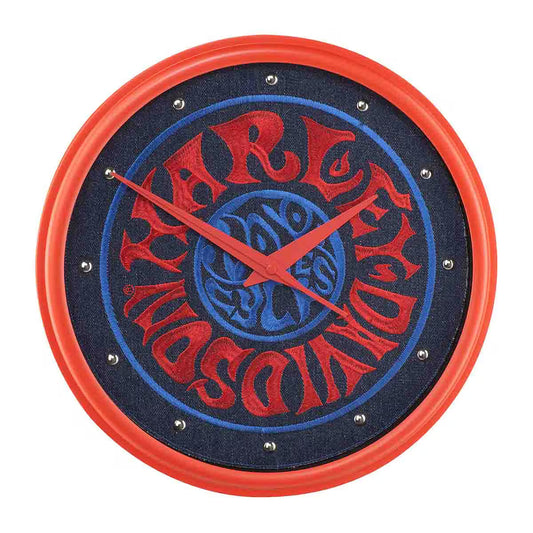 Ace Branded Products Harley Davidson 1970's Psychedelic Clock