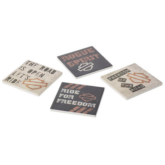 Harley Davidson Let's Ride Coaster Set