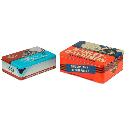 Harley Davidson Vintage Poster Storage Tins