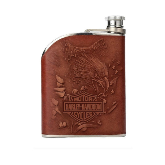 Harley Davidson Patriotic Eagle Leather Flask