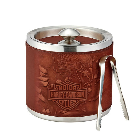 Harley Davidson Patriotic Eagle Leather Ice Bucket