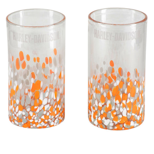 Harley Davidson Confetti Highball Set
