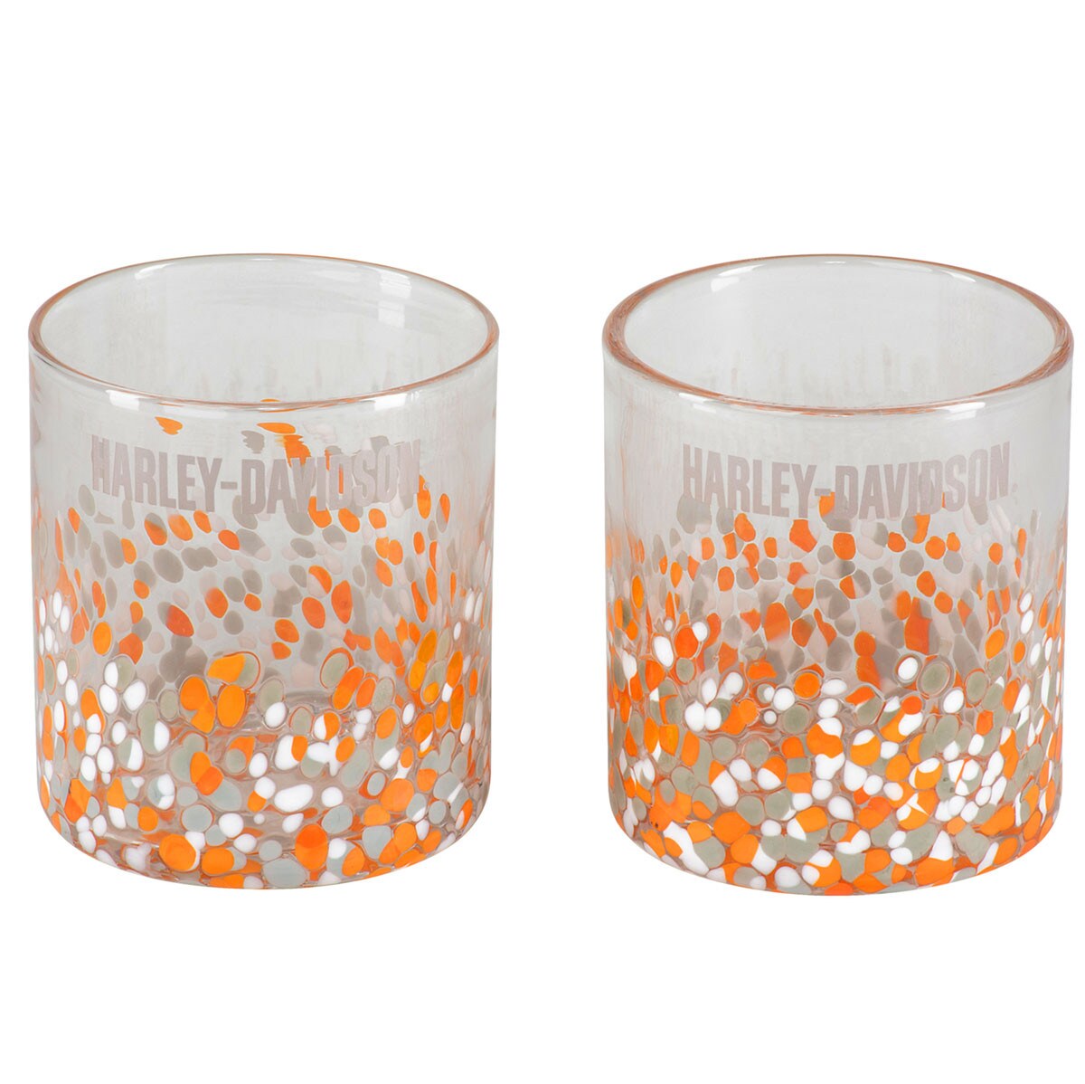 Harley Davidson Confetti DOF Glass Set