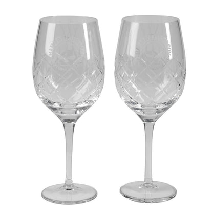 Harley Davidson Willie G. Skull Crystal Wine Glass Set