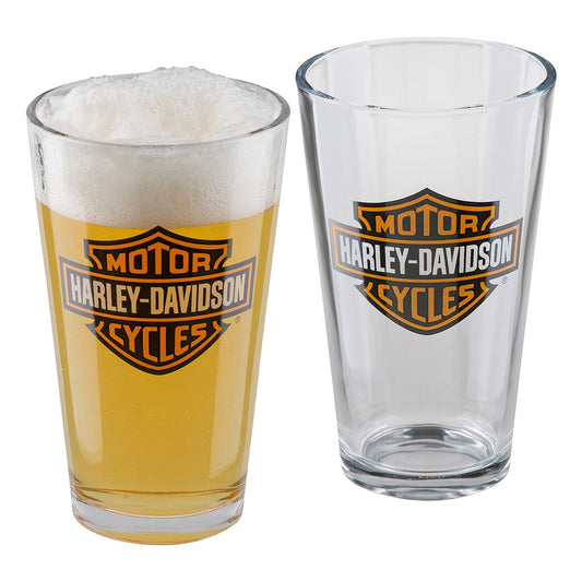 Harley Davidson Bar & Shield Pint Glass Set