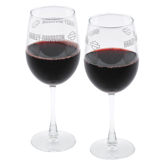 Harley Davidson Premier Wine Glass Set
