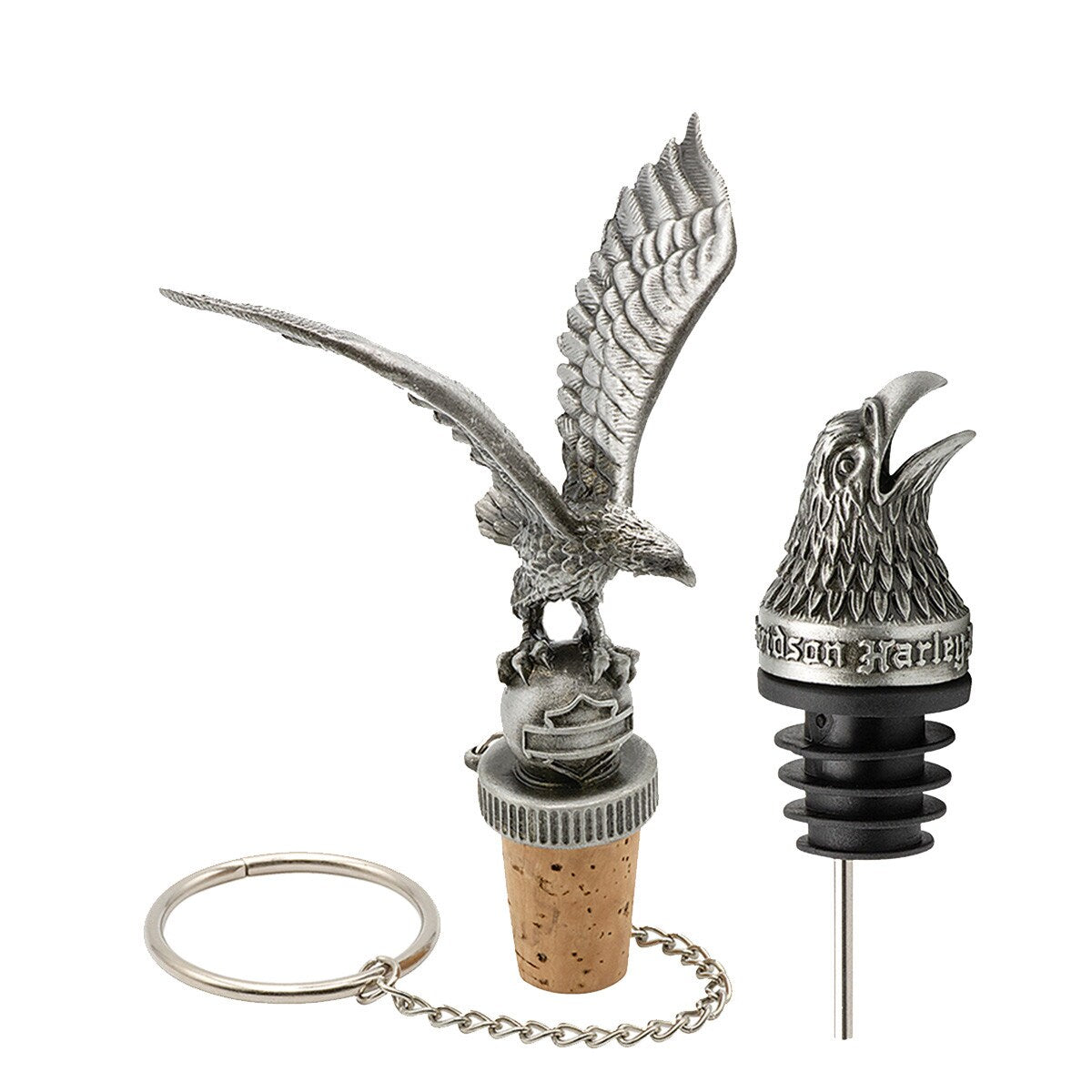 Harley Davidson Eagle Bottle Stopper/Pourer Set