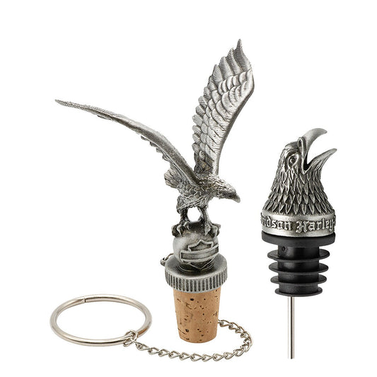 Harley Davidson Eagle Bottle Stopper/Pourer Set