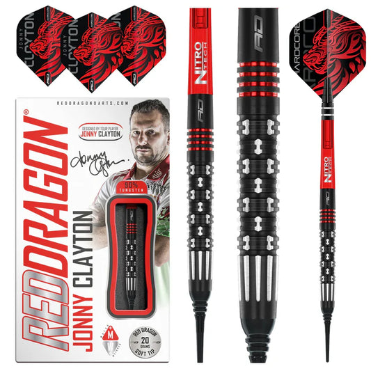 Red Dragon Jonny Clayton Premier League SE Soft Tip Dart Set - 20g