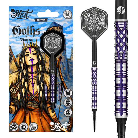 Shot Darts Goths Visara Soft Tip Dart Set - 20g