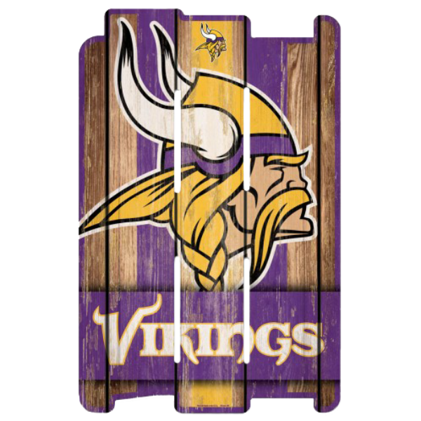 Minnesota Vikings Rustic Wood Fence Team Sign