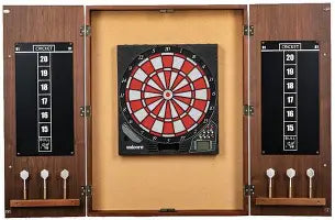 Presidential Billiards Pierce Dartboard Cabinet in Walnut