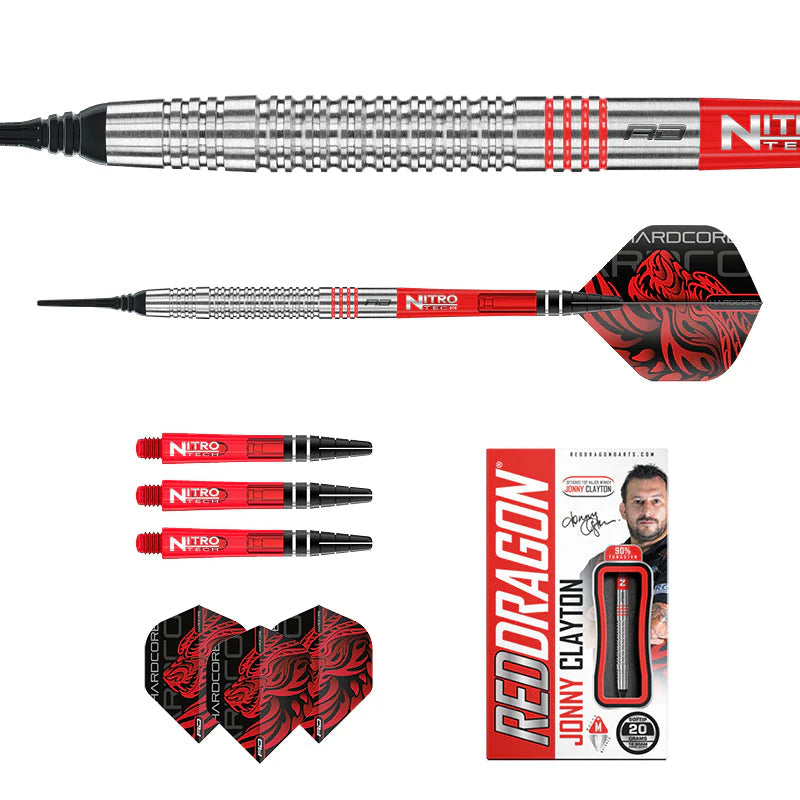 Red Dragon Jonny Clayton Original Soft Tip Dart Set - 18g