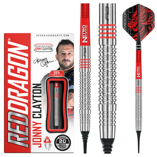 Red Dragon Jonny Clayton Original Soft Tip Dart Set - 18g