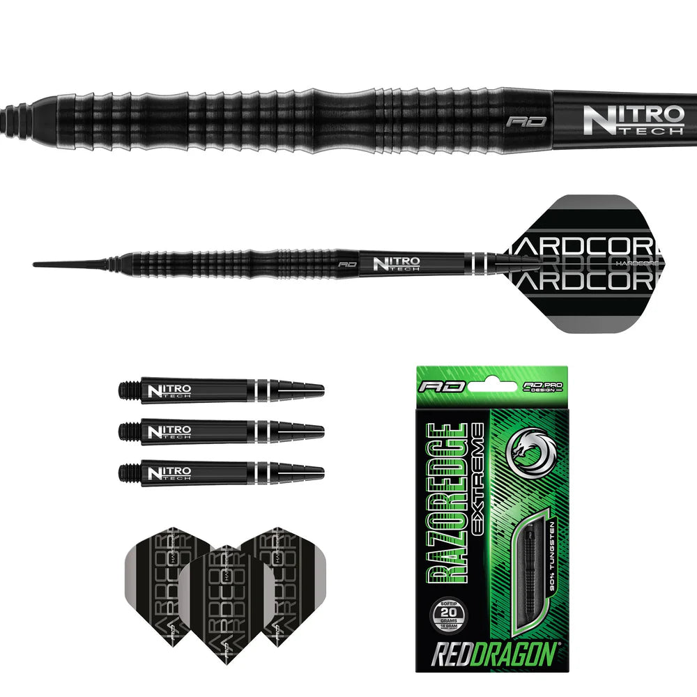Nodor Darts Red Dragon Razor Edge Extreme Soft Tip Dart Set - 20g