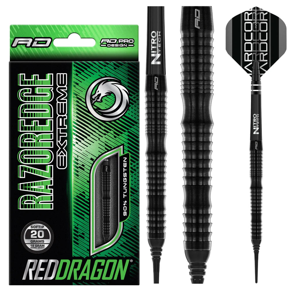 Nodor Darts Red Dragon Razor Edge Extreme Soft Tip Dart Set - 20g