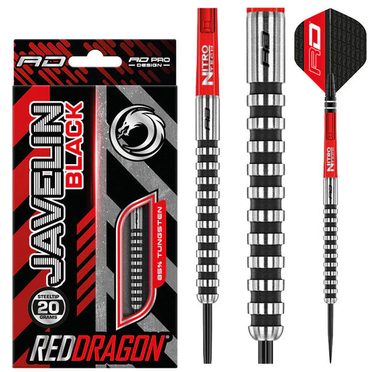 Red Dragon Javelin Black 20g Steel Darts