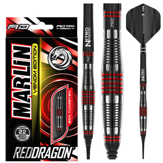 Nodor Darts Red Dragon Marlin Venom 18g Soft Tip Dart Set