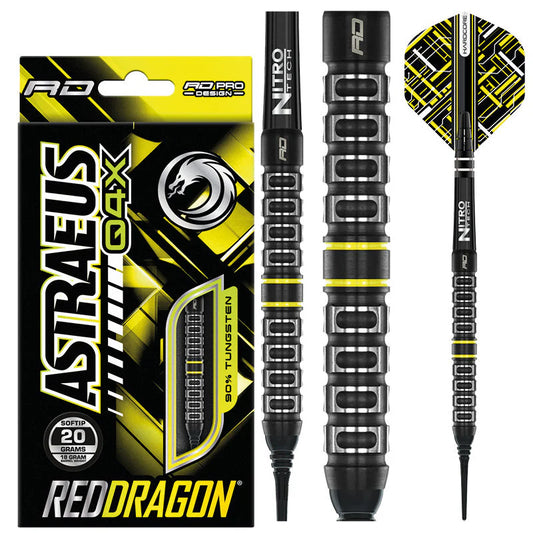 Nodor Darts Red Dragon Astraeus Q4X Parallel Soft Tip Dart Set - 18g