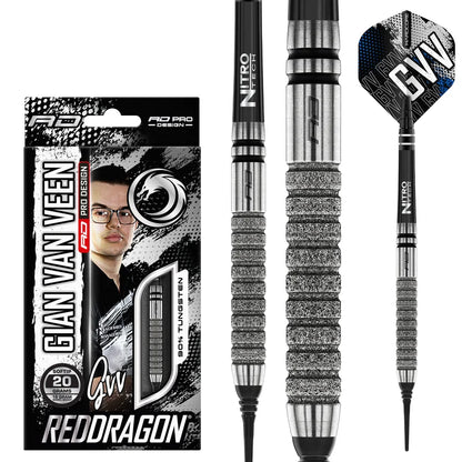 Red Dragon Gian Van Veen Tour Edition Soft Tip Dart Set - 20g