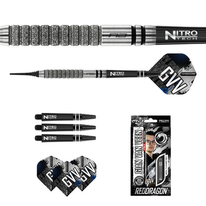 Red Dragon Gian Van Veen Tour Edition Soft Tip Dart Set - 20g