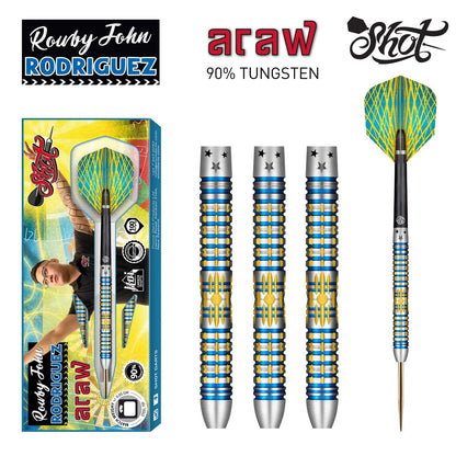 Shot Darts Rowby-John Rodriguez Araw Soft Tip Dart Set-90% Tungsten-18gm