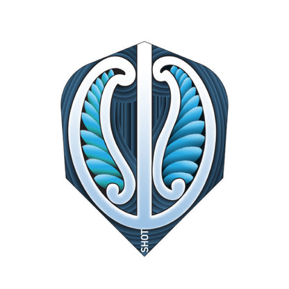 Shot Darts Warrior Blue Dart Flight Set - Small Standard