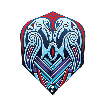 Shot Darts Viking Raven Dart Flight Set- Small Standard Blue