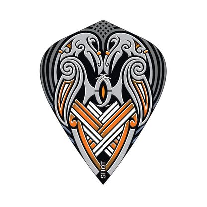 Shot Darts Viking Raven Dart Flight Set- Kite Black