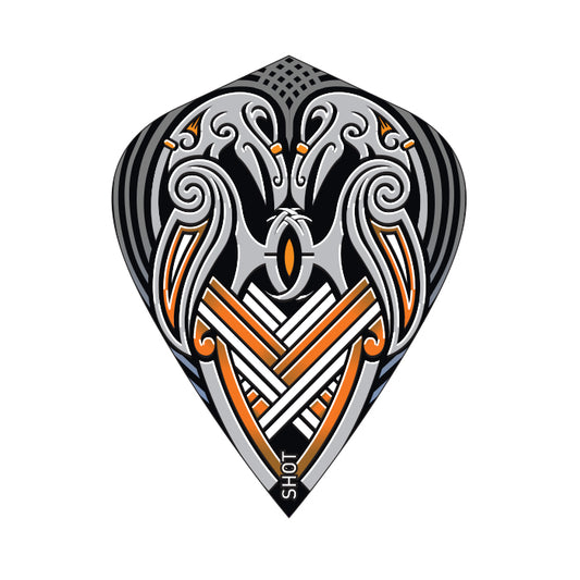 Shot Darts Viking Raven Dart Flight Set- Kite Black