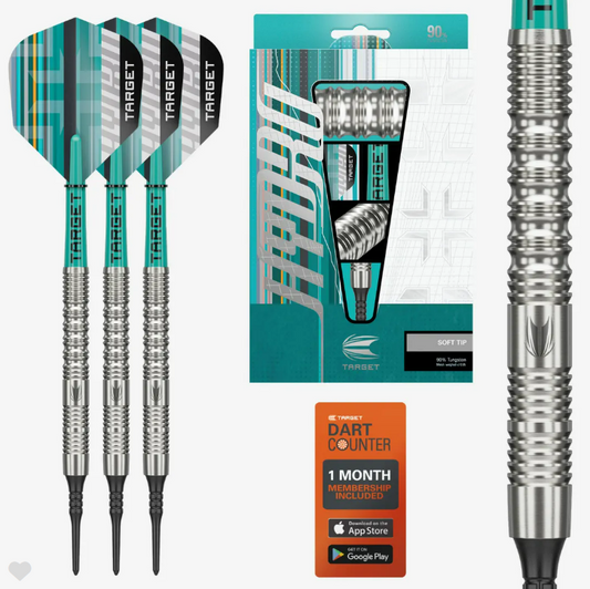 Target Darts Hydro 12 90% 20g Soft Tip Dart Set