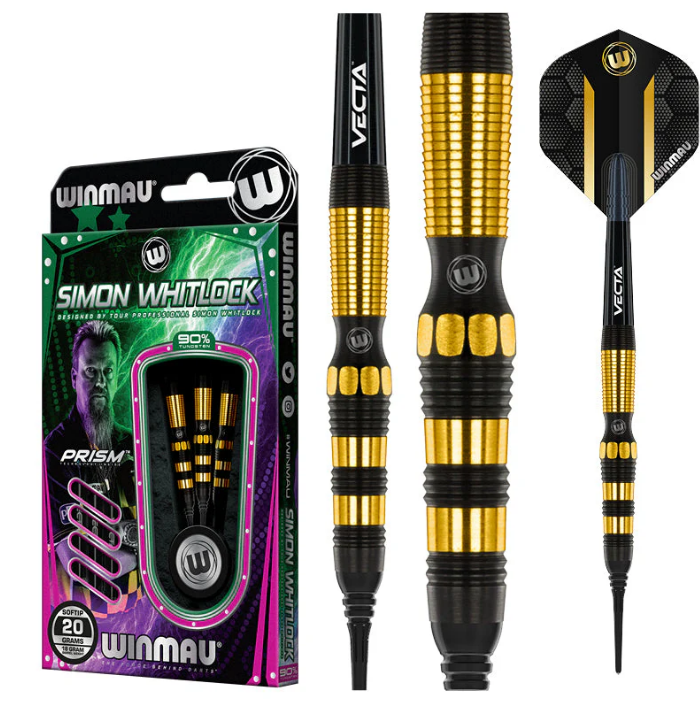 Winmau Simon Whitlock Onyx AU Soft Tip Dart Set - 20g