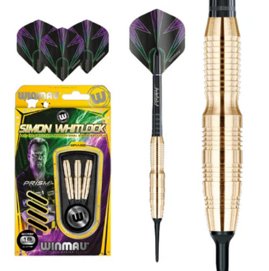 Winmau Simon Whitlock Brass Soft Tip Dart Set - 18g