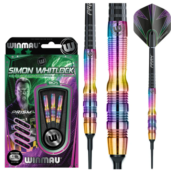 Winmau Simon Whitlock 90% Darts 16g B/W 18g F/W