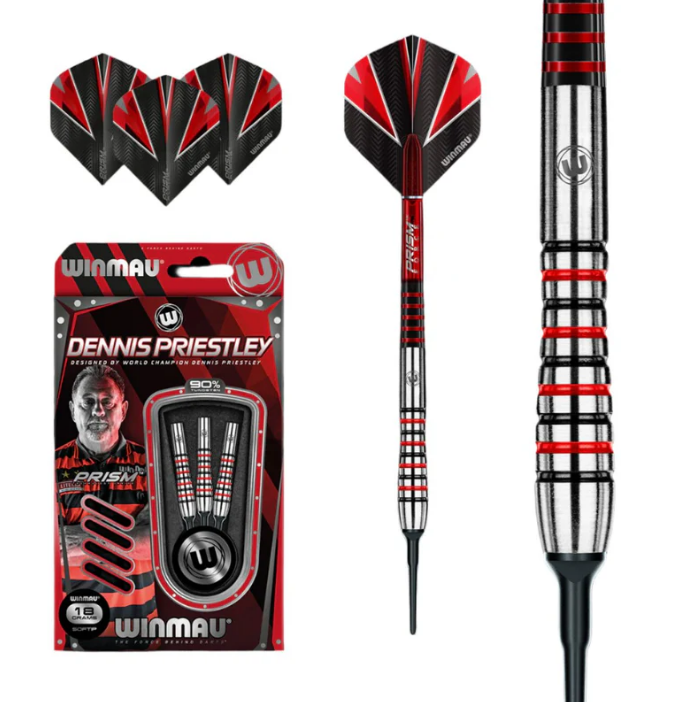 Winmau Dennis Priestley World Champion Soft Tip Dart Set